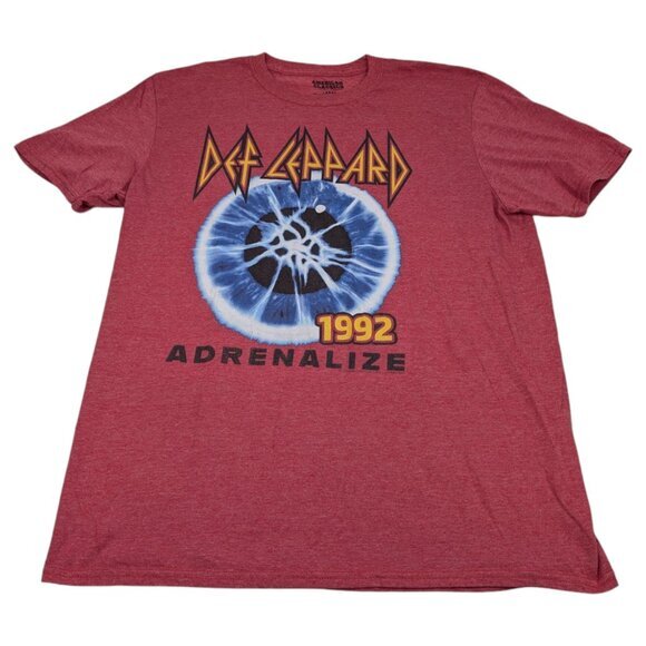 Def Leppard Adrenalize 1992 Rock and Roll Music Band Shirt‎ Adult Large Red - Picture 1 of 7